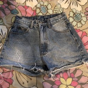 Light denim shorts